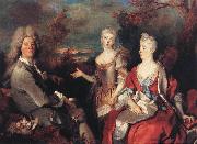 Nicolas de Largilliere The Artist and his Family oil painting reproduction